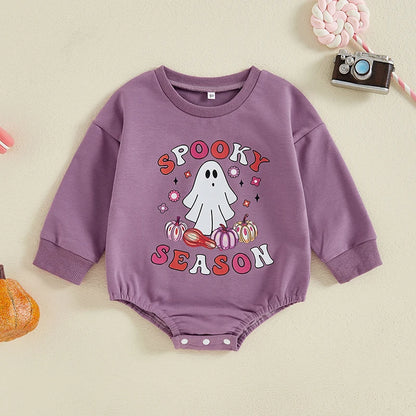 Halloween Onesies! Girl’s Long Sleeve Ghost Onesies