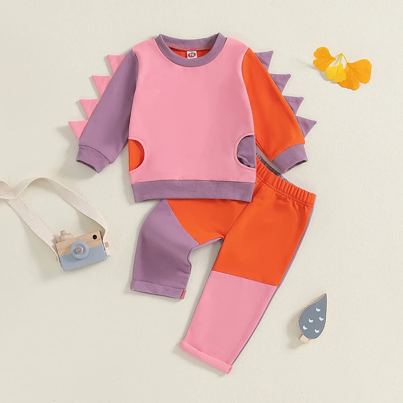 2-Piece Fall Outfits! Girl’s & Boy’s Long Sleeve Sweatshirt & Pants Sets