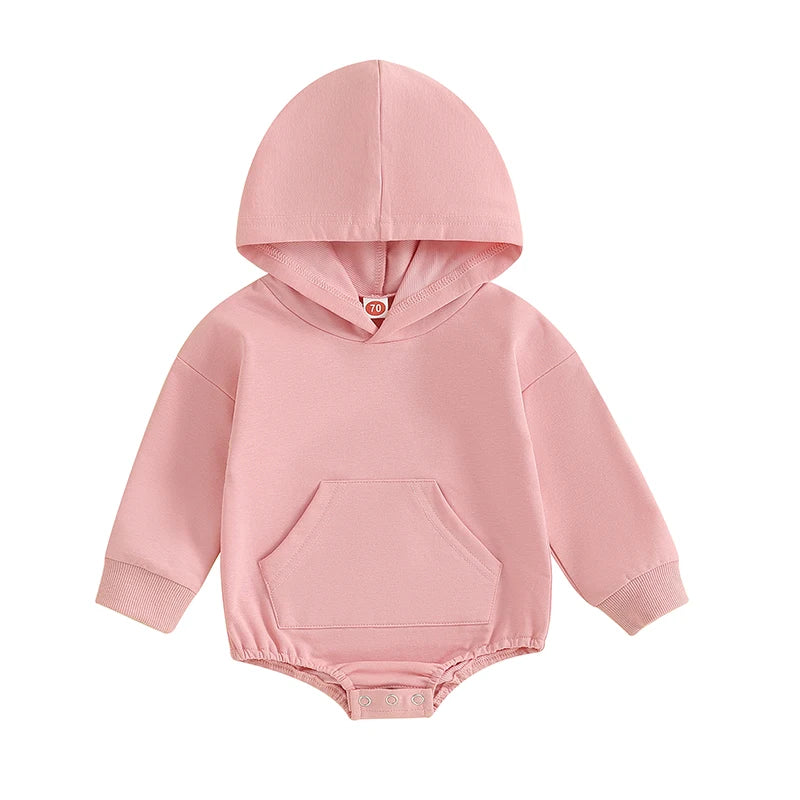 Boy's & Girl's Long Sleeve Hooded Sweatshirt Rompers