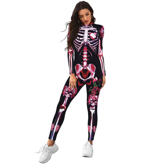 Skeleton Bodysuits! Full Adult One Piece Day of The Dead, Halloween, Costume Party, Cosplay