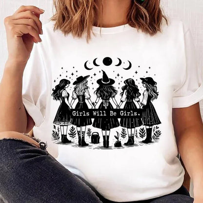 Halloween Tees! Girls Will Be Girls Witch T-Shirts