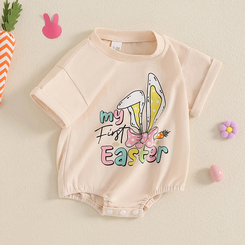 Girl's Easter Bunny Ears Rompers