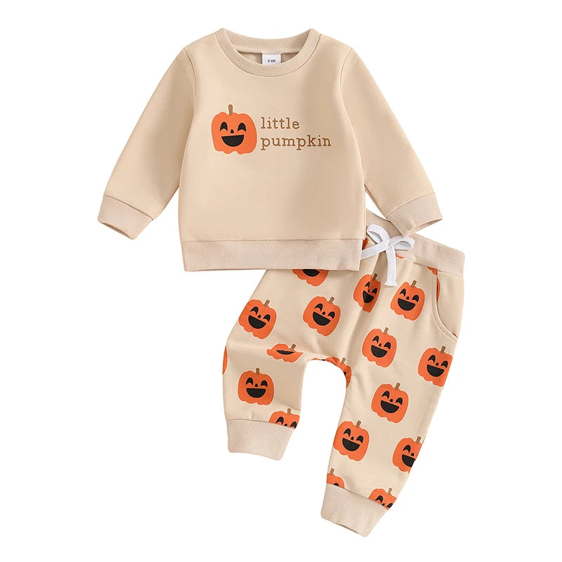 2-piece Halloween Sets! Girl's & Boy's *Little Pumpkin* Sweatshirt & Sweatpants