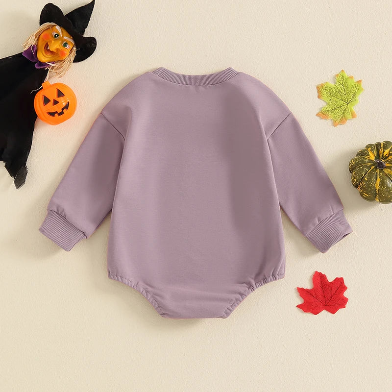 Girl's & Boy's Halloween Pumpkin Sweatshirt Onesies