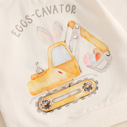 Boy's Easter Bunny, Excavator Sweatshirts