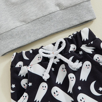 2-piece Halloween Sets! Girl's & Boy's Ghost / Pumpkin Sweatshirt & Sweatpants