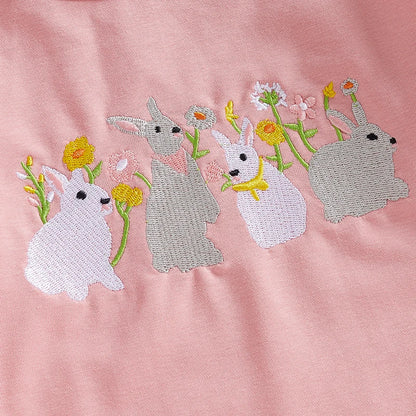 Girl's Easter Bunny Sweatshirt Onesies & Headband Sets