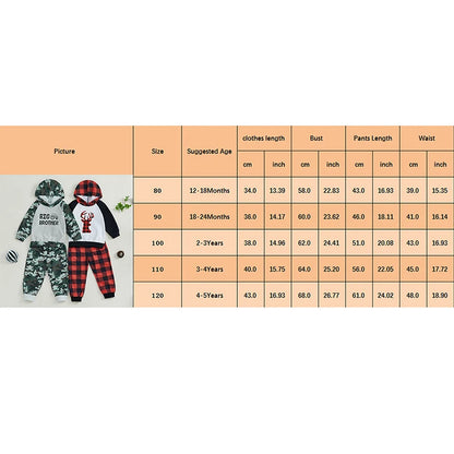 2-Piece Fall Outfits! Boy’s Long Sleeve Hooded Sweatshirts & Pants Sets