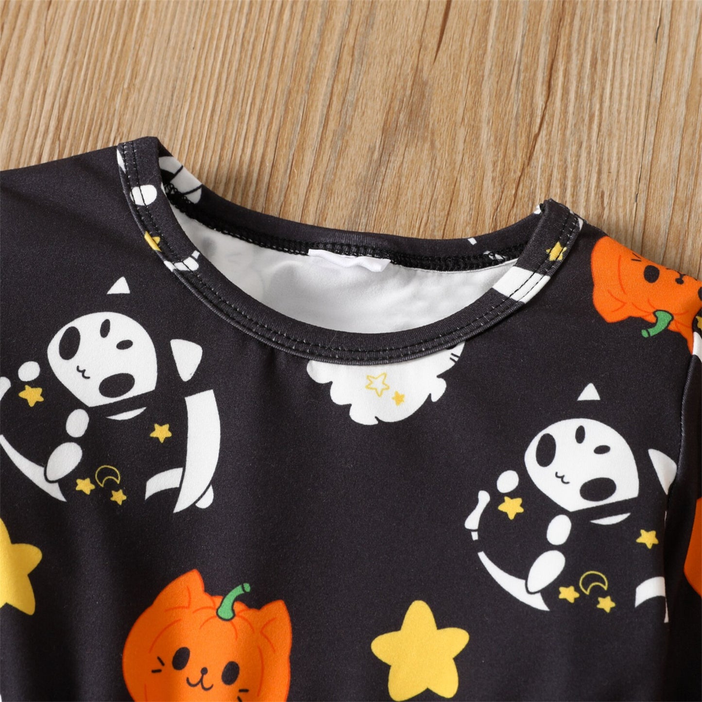 Toddler Girl Halloween Ghost Long-sleeve Dress