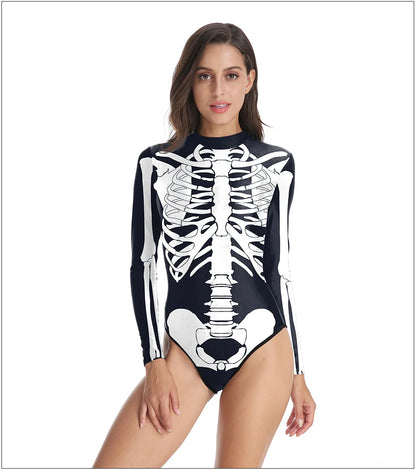 Skeleton Bodysuits! One Piece Day of The Dead, Halloween, Costume Party, Cosplay