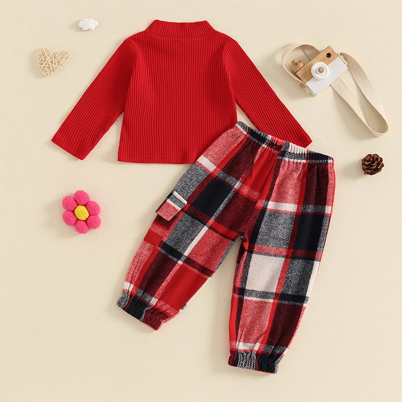 2-Piece Fall Outfits! Girl’s Long Sleeve Top & Pants Sets