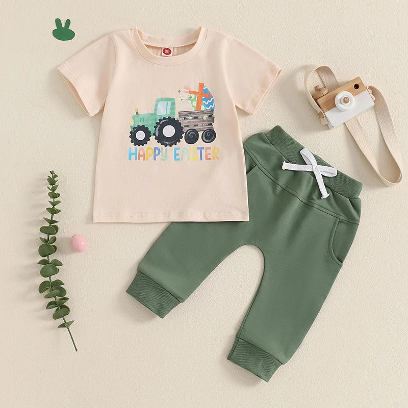 Boy's Easter T-Shirt & Pants Sets