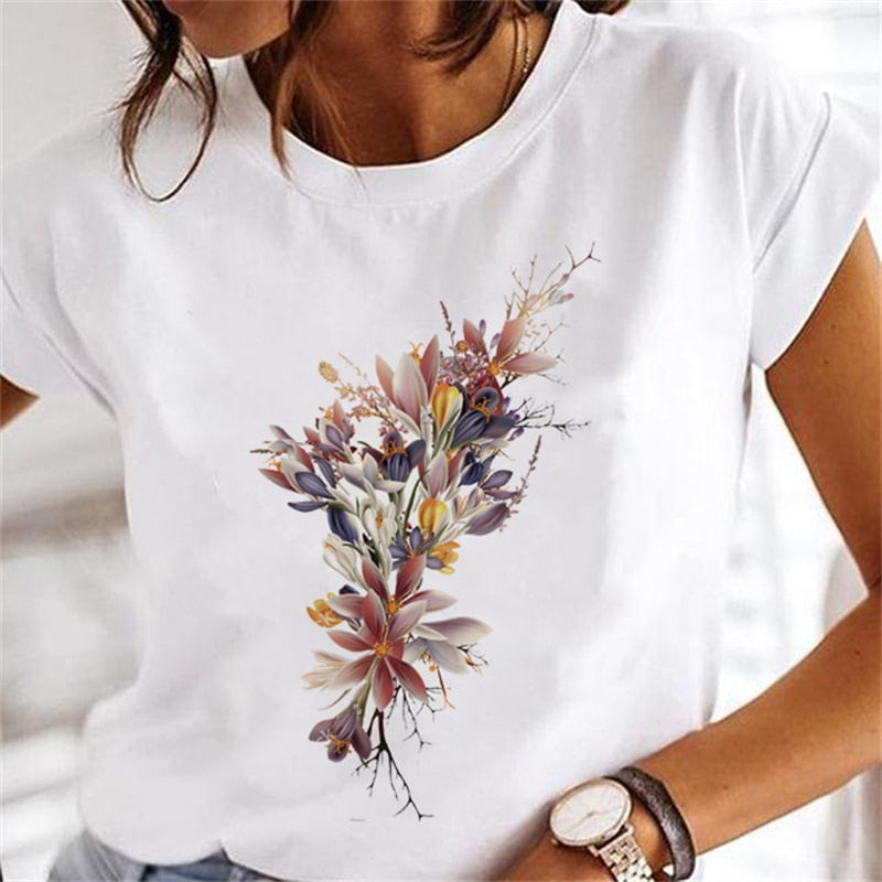 Artsy Tees & Watercolor Floral Short Sleeve T-Shirts