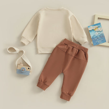 2-Piece Fall Outfits! Boy’s "Mr. Steal Your Snacks" Sweatshirt & Pants Sets