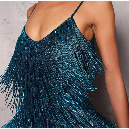 Womens Flirty Feather Mini Party Dress