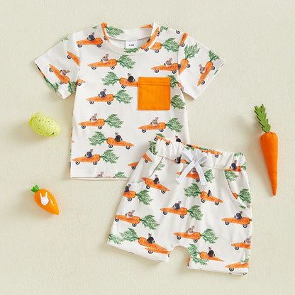 Boy's Easter Bunny T-Shirt & Shorts Set