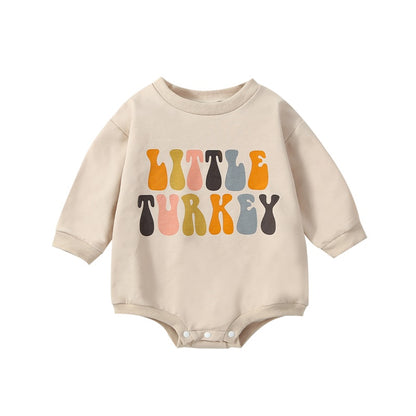 Girl's & Boy's Thanksgiving *Little Turkey* Sweatshirt Onesies