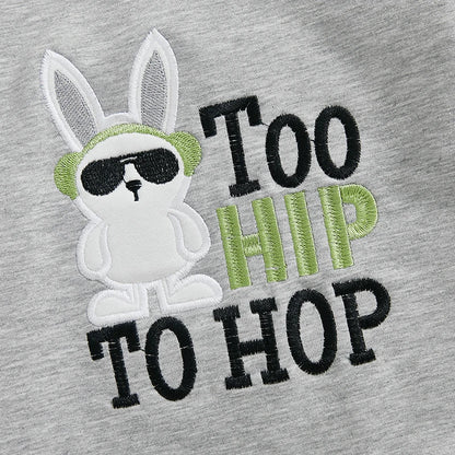 Girl's & Boy's Embroidered Easter Bunny Sweatshirts