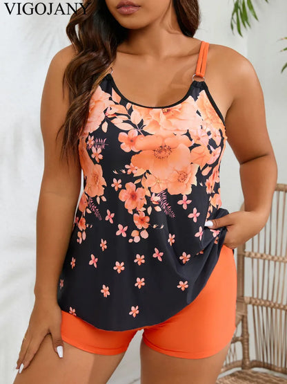 2 Piece PLUS Tankini Swimsuit