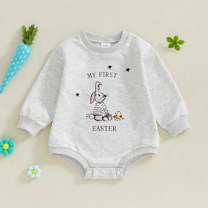 Boy's & Girl's Long Sleeve Easter Bunny Onesies