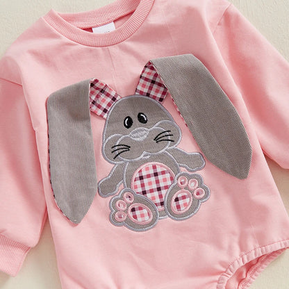 Girl's & Boy's Embroidered Easter Bunny Onesie Sweatshirts