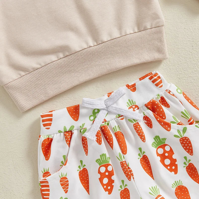 Boy's Easter Sweatshirt & Carrot Pants Sets