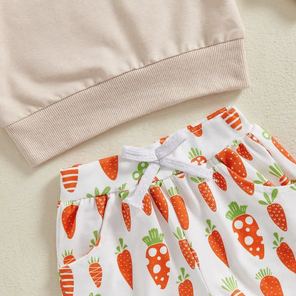 Boy's Easter Sweatshirt & Carrot Pants Sets