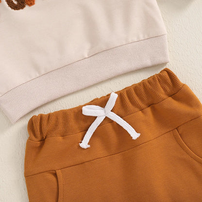 2-Piece Fall Outfits! Boy's & Girl's "Hello Pumpkin" Halloween & Thanksgiving Sweatshirt & Pants Sets