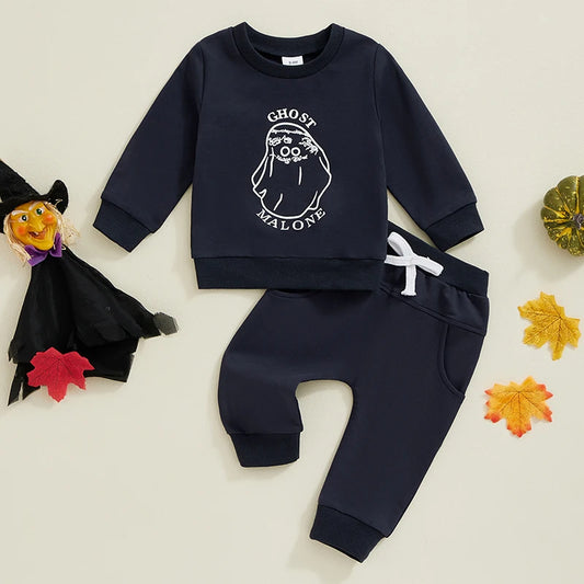 2-piece Halloween Sets! Girl's & Boy's *Ghost Malone* Sweatshirt & Sweatpants