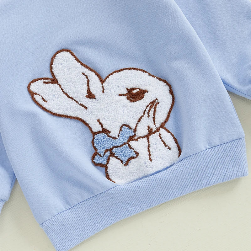 Boy's & Girl's Embroidered Easter Bunny Sweatshirts