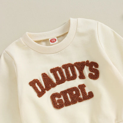 2-Piece Fall / Winter Outfits! Girl’s "Daddy's Girl" Sweatshirt & Pants Sets