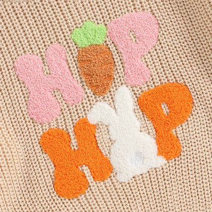 Girl's Easter Bunny, Carrot Sweaters