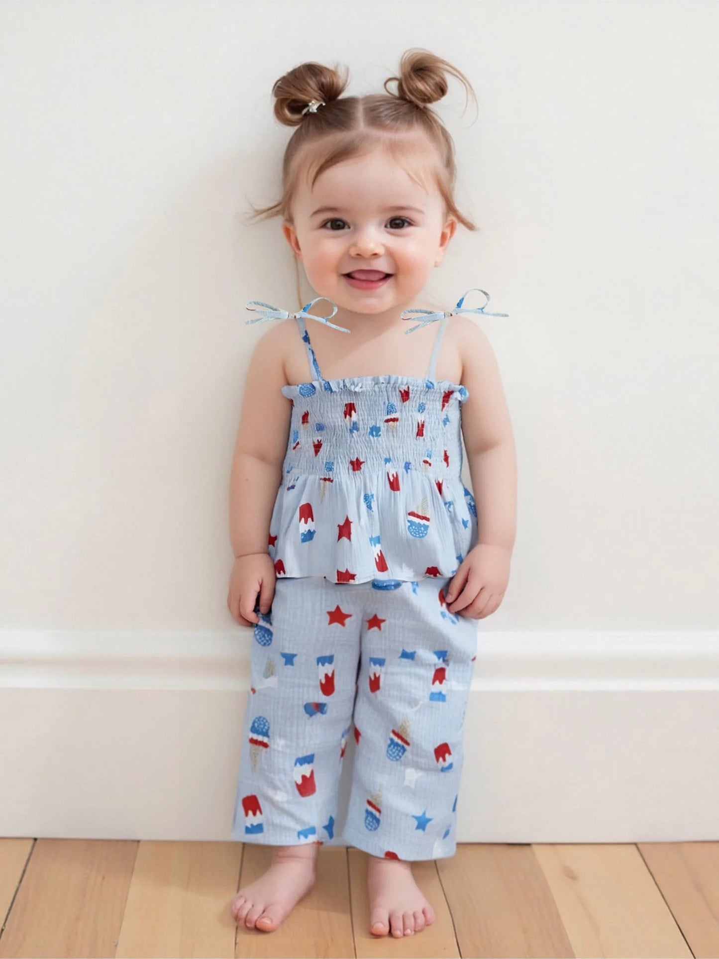Girl's 2-Piece 4th of July Cami & Pants Sets