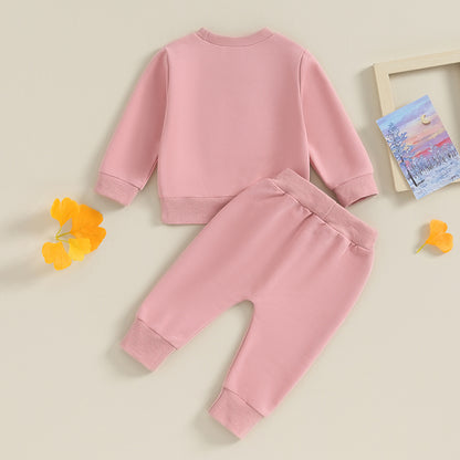 2-Piece Fall / Winter Outfits! Girl’s "Daddy's Girl" Sweatshirt & Pants Sets