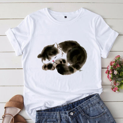 Cute Kitty! Womens Graphic T-Shirts