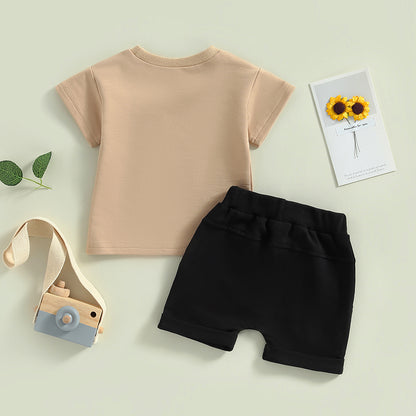 Boy's 2-Piece "Mama's Boy" T-Shirt & Shorts Sets