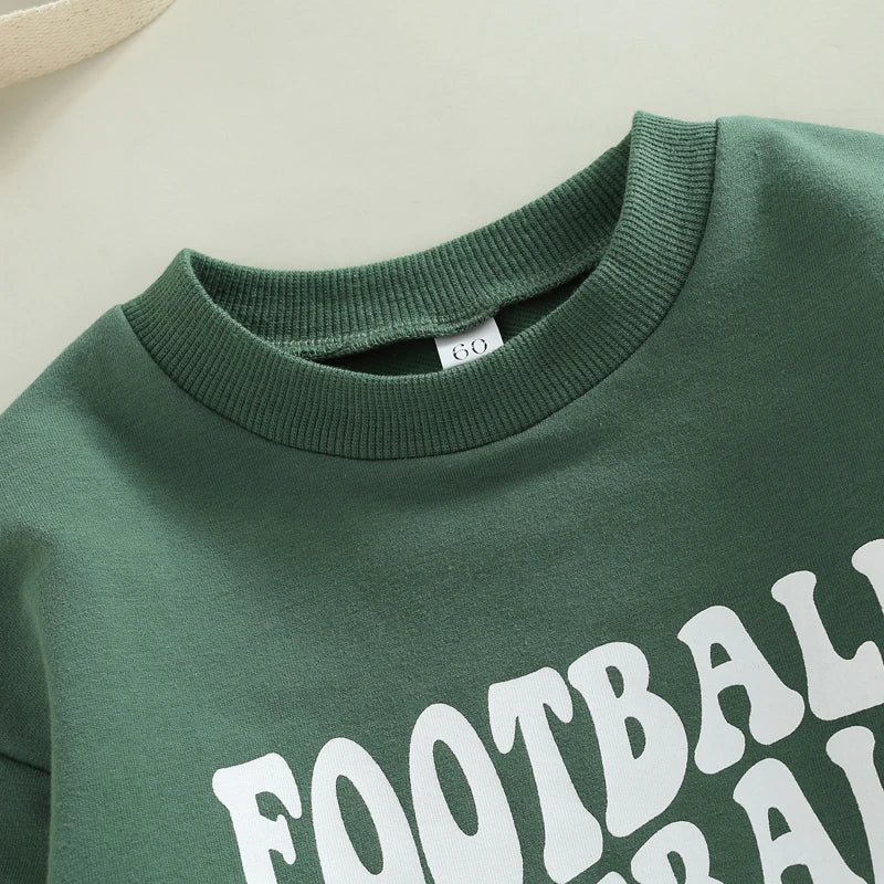 Boy's & Girl's Football Sweatshirt Rompers "Game Day"