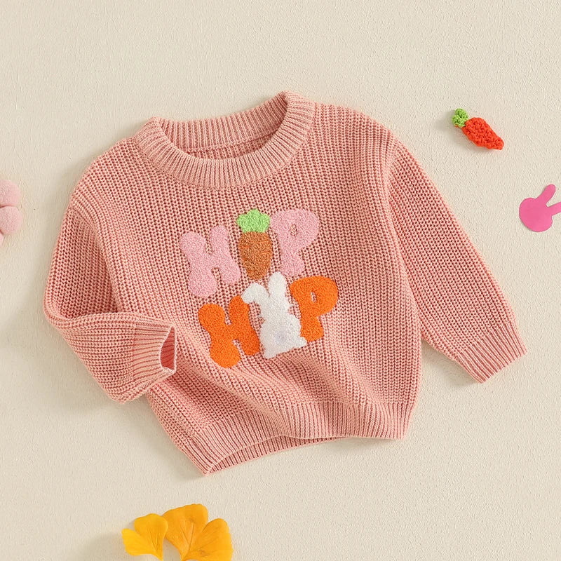 Girl's Easter Bunny, Carrot Sweaters