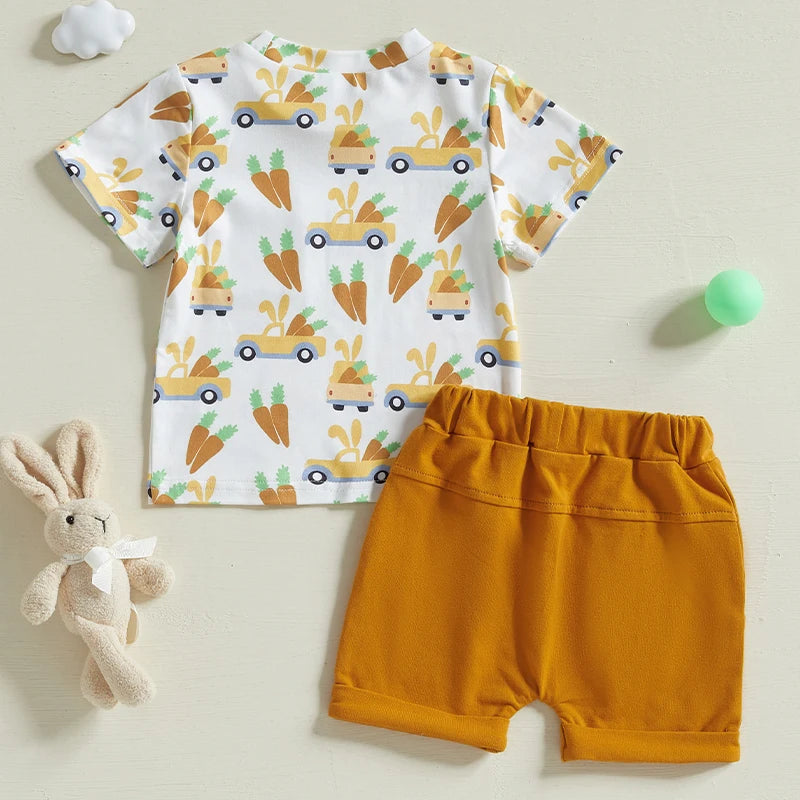 Boy's Easter Carrot Bunny/Car T-shirts & Shorts