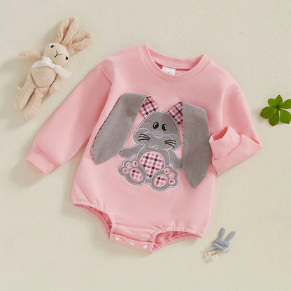 Girl's & Boy's Embroidered Easter Bunny Onesie Sweatshirts