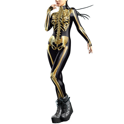 Skeleton Bodysuits! Full Adult One Piece Day of The Dead, Halloween, Costume Party, Cosplay