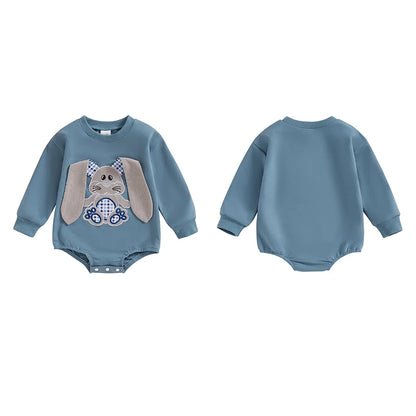 Girl's & Boy's Embroidered Easter Bunny Onesie Sweatshirts