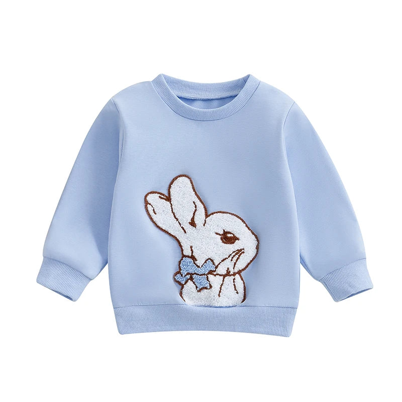 Boy's & Girl's Embroidered Easter Bunny Sweatshirts