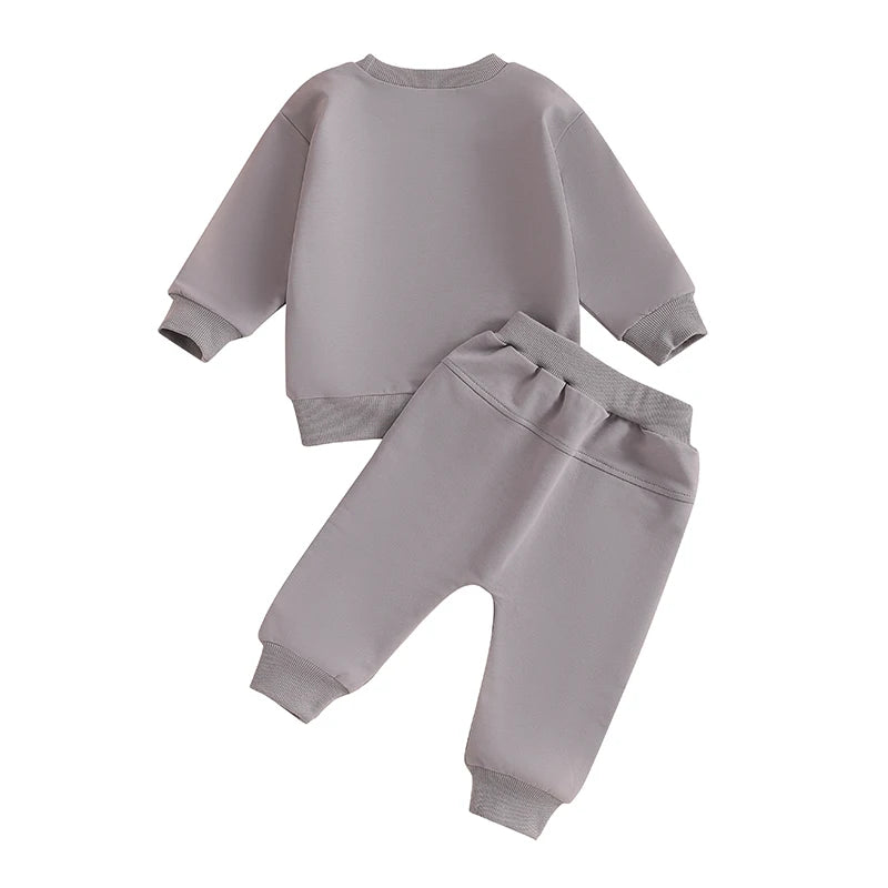 2-Piece Halloween Outfits! Boy’s Long Sleeve Ghost Sweatshirt & Pants Sets