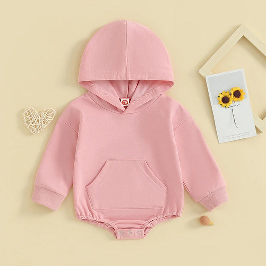 Boy's & Girl's Long Sleeve Hooded Sweatshirt Rompers