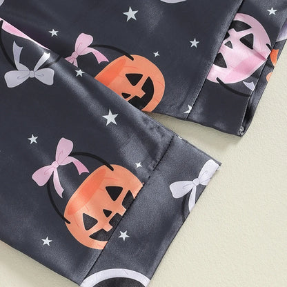 Halloween Pajamas! Girl’s Long Sleeve Pumpkin Tops