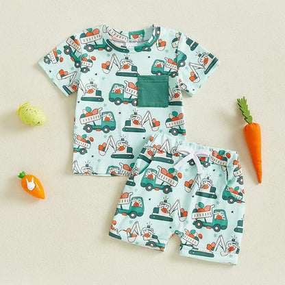 Boy's Easter Bunny T-Shirt & Shorts Set