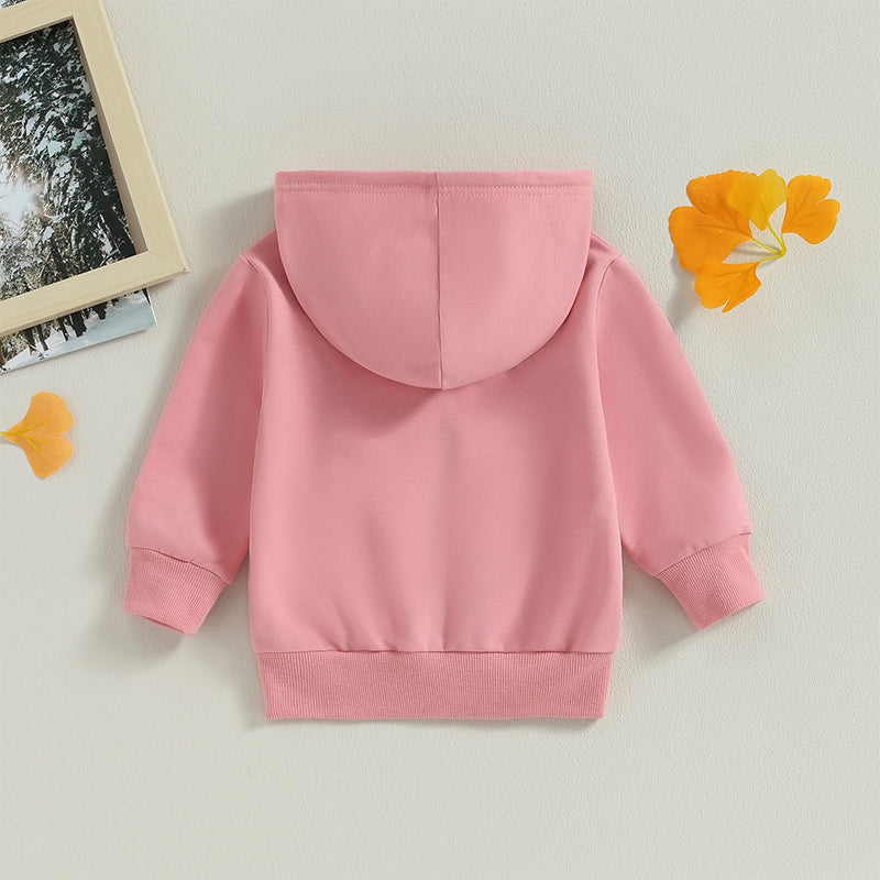 Boy's & Girl's Solid Hooded Zip Jackets