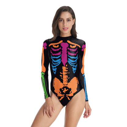 Skeleton Bodysuits! One Piece Day of The Dead, Halloween, Costume Party, Cosplay