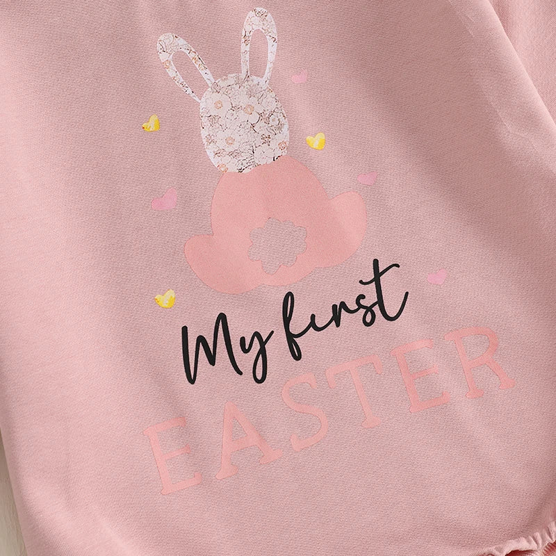 Girl's Easter Rabbit Rompers